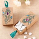 Peacock feather candy drawer box design wedding supplies artificial rhinest