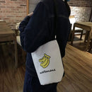 School Girls Canvas Shoulder Bag Boy Animal Banana Prints Shoulder & Crossb G9H2