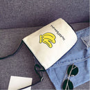 School Girls Canvas Shoulder Bag Boy Animal Banana Prints Shoulder & Crossb G9H2