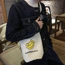 School Girls Canvas Shoulder Bag Boy Animal Banana Prints Shoulder & Crossb G9H2