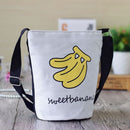 School Girls Canvas Shoulder Bag Boy Animal Banana Prints Shoulder & Crossb G9H2