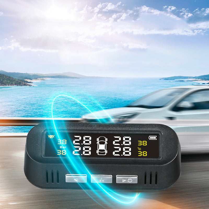 External Solar Voice Tire Pressure Monitoring System USB Pressure Detector Monitor Built-in Sensor