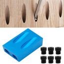 31pcs DIY Woodworking Oblique Hole Drill Pocket Hole Jig 15 Degree Angle Inclined Hole Locator