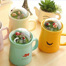 400ML Office Creative Cup Micro-Landscape Garden Cap Drink Water Milk Cup C L3Z3