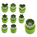 9pcs Mini Cookie Cutters Pie Crust Vegetable fruit Cutter baking Set tools  E4R3