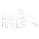 New Fashion Clear Acrylic 16 Flowers Rose Flower Box Makeup Organizer Cosme
