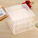 New Fashion Clear Acrylic 16 Flowers Rose Flower Box Makeup Organizer Cosme