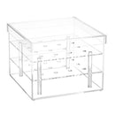 New Fashion Clear Acrylic 16 Flowers Rose Flower Box Makeup Organizer Cosme