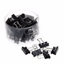 48 pcs 25mm Black Metal Binder Clips File Paper Clip Document Office Suppli F6Q3