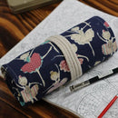 Pencil Case School Canvas Roll Pouch Makeup Comestic Brush Pen Storage danc S6D6