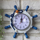 Mediterranean-Style Wood Round Wall Clock Retro 215*25mm Large Wall Clock S O3T2