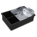 Ice Square Trays (Set of 2) Black Silicone 6 Giant Ice Ball Square Maker Us F7G6