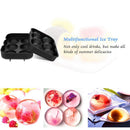 Ice Square Trays (Set of 2) Black Silicone 6 Giant Ice Ball Square Maker Us F7G6