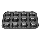 Heavy duty carbon steel cupcake baking tray,12 mini cup cupcake shaped cake