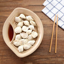 Double Drainage Dumpling Dishes Driftwood Fruit Pans Scalloped Kitchen Pan  C1H4