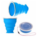 Silicone Collapsible Travel Cup with Lids- BPA Free-Portable Travel Cup K5C9