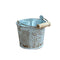 Country retro old metal flower bucket flower creative home desktop decorati