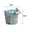 Country retro old metal flower bucket flower creative home desktop decorati