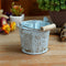 Country retro old metal flower bucket flower creative home desktop decorati