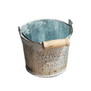Country retro old metal flower bucket flower creative home desktop decorati