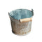 Country retro old metal flower bucket flower creative home desktop decorati