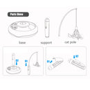 Cat Interactive Toys Electric Rotate Feather Toys Spinning Teaser Wand Moti