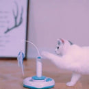 Cat Interactive Toys Electric Rotate Feather Toys Spinning Teaser Wand Moti