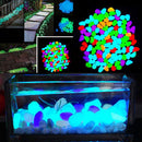 100Pcs Glow in the Dark Pebbles Artificial Stone Walkway Aquarium Fish Tank