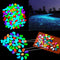 100Pcs Glow in the Dark Pebbles Artificial Stone Walkway Aquarium Fish Tank