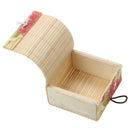1Pc Delicate Ring Necklace Earrings Bamboo Wooden Case Jewelry Storage Boxe T3N9