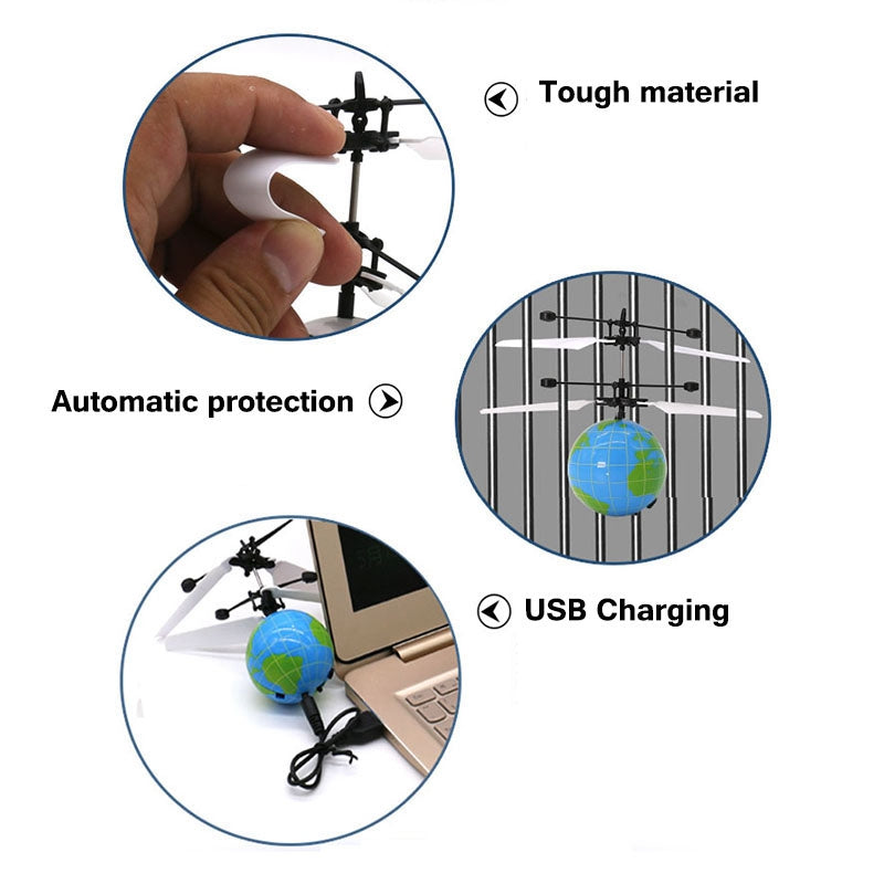 Fantastic Infrared Induction Drone Flying Flash LED Lighting Ball Helicopte P2V2