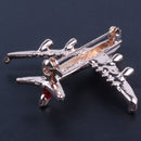 Alloy Airplane Brooch Pins Enamel Red Plane Luxury Brooches For Women CostumZ1D2