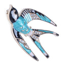 Classic Alloy Enamel Swallow Brooch Pins Scarf Pins Christmas Gift Banquet