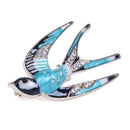 Classic Alloy Enamel Swallow Brooch Pins Scarf Pins Christmas Gift Banquet