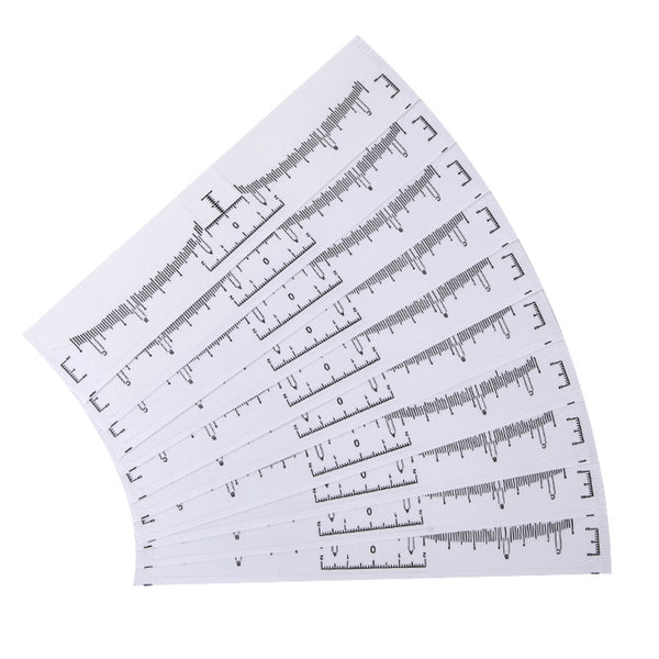 100pcs Reusable Semi Permanent Eyebrow Stencil Makeup Microblading Measure  S6A8