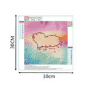 The Sandy beach heart-shaped 5d diy diamond painting cross stitch of diamon