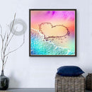 The Sandy beach heart-shaped 5d diy diamond painting cross stitch of diamon