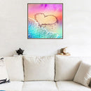 The Sandy beach heart-shaped 5d diy diamond painting cross stitch of diamon