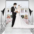 Romantic Bridal Floral Wedding Photography Background Photo Screen Backdrop