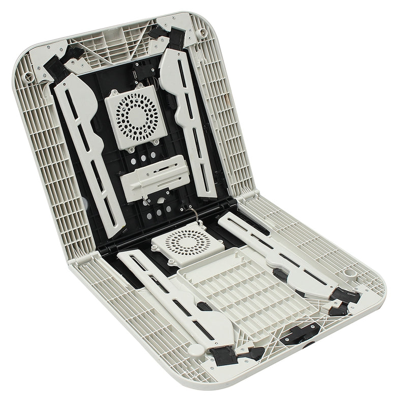 Folding Laptop Notebook Table Stand Tray Desk Holder With 2 USB Cooling Fans For Sofa Bed Lawn