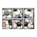 PAG 6pcs 13x13cm Cobblestone Pattern 3D Anti Slip Waterproof Bathtub Sticker