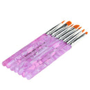 7 UV Gel Acrylic Nail Art Tips Builder Brush Pen Design