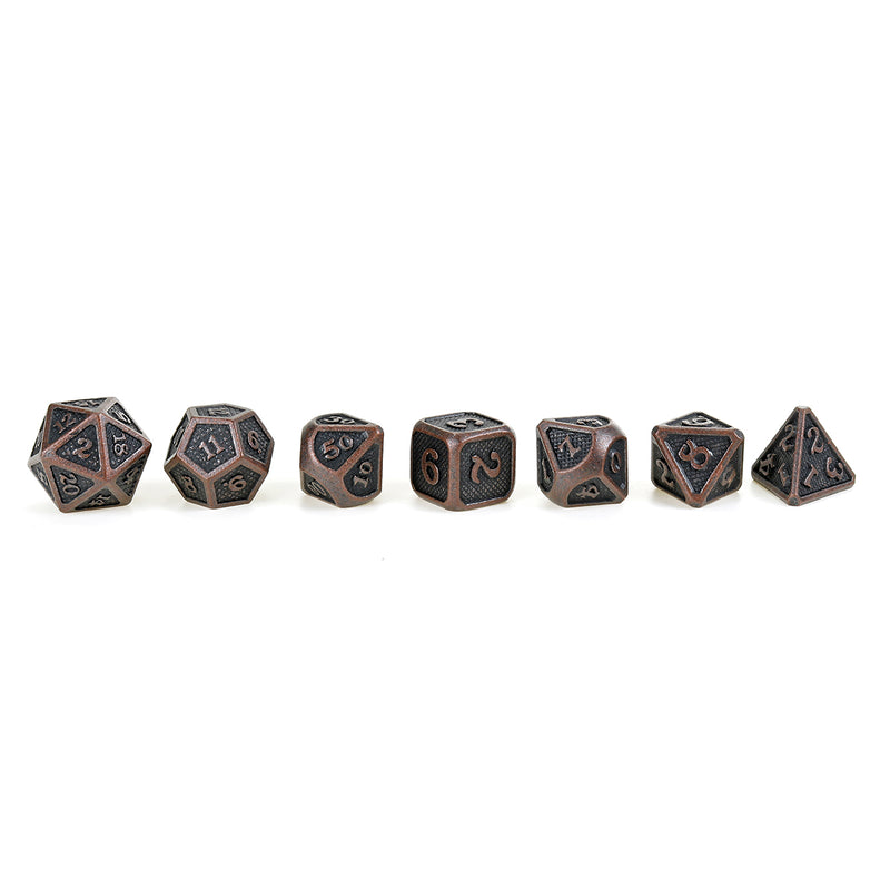 7 Pcs/Set Metal Dice Set Polyhedral Dices Role Playing Dragons Dice Party Table Game