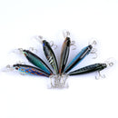 ZANLURE 6PCS 6.5cm 5g Minnow Fishing Lure Bass Hard Bait Plastic Artificia Bait With Fishing Hooks