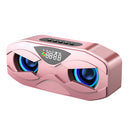 LyRay S6 Owl Bluetooth Speaker LED Flash Wireless Loudspeaker FM Radio Alarm Clock TF Card Support