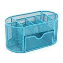 Honana HN-B26 Mesh Desk Organizer Oval Desktop Storage Box Pencil Stationary Holder