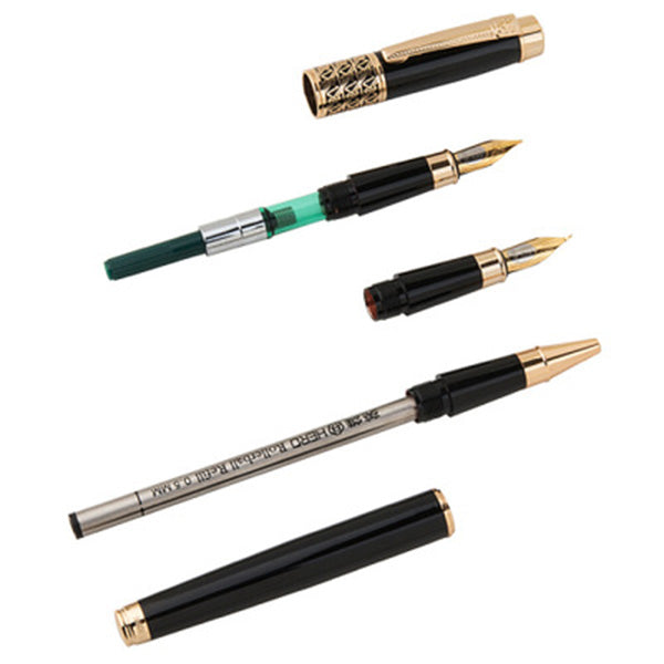HERO 1311 Fountain Pen Black And Bright Three-pen Pen Ink Gift Box Set For Student Business
