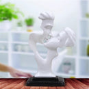 Resin Sculpture Art Lovers Statue Romance Kiss Ornaments Gift Craft Home Room Decorations
