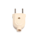 Loskii HA-17 EU Wire Plug Residential Round Pins Plug 10-Amp 250-Volt Two Pins Plug for DIY