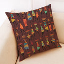 Ethnic Style Cotton Linen Cushion Cover Square Decoration Pillowcase House Decor Pillow Case